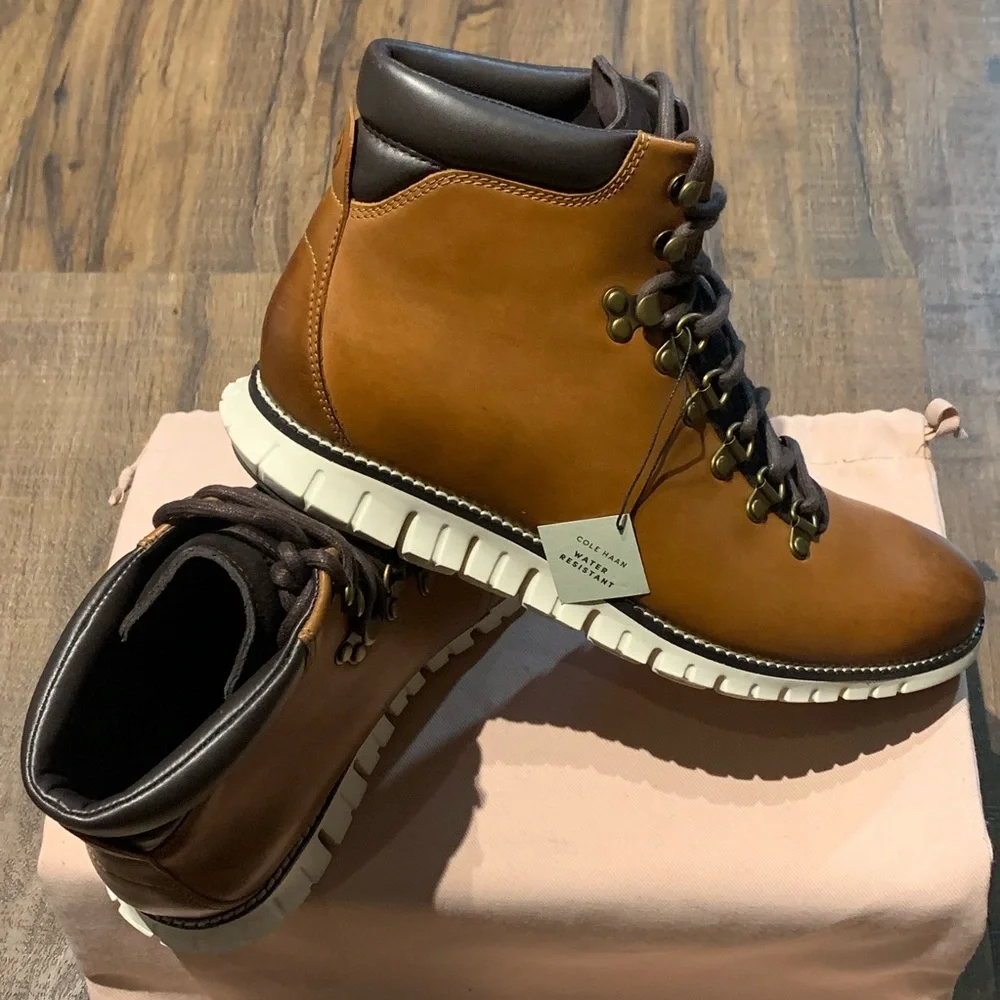 Men's ZERØGRAND Calf Leather Hiker Boot (Premium)
